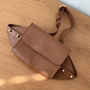 Frame Denim Tan Leather Crossbody Bag